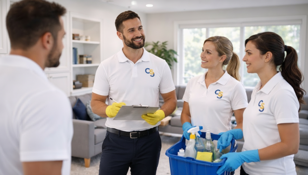 Morning Meeting Of The Cleaning Crew